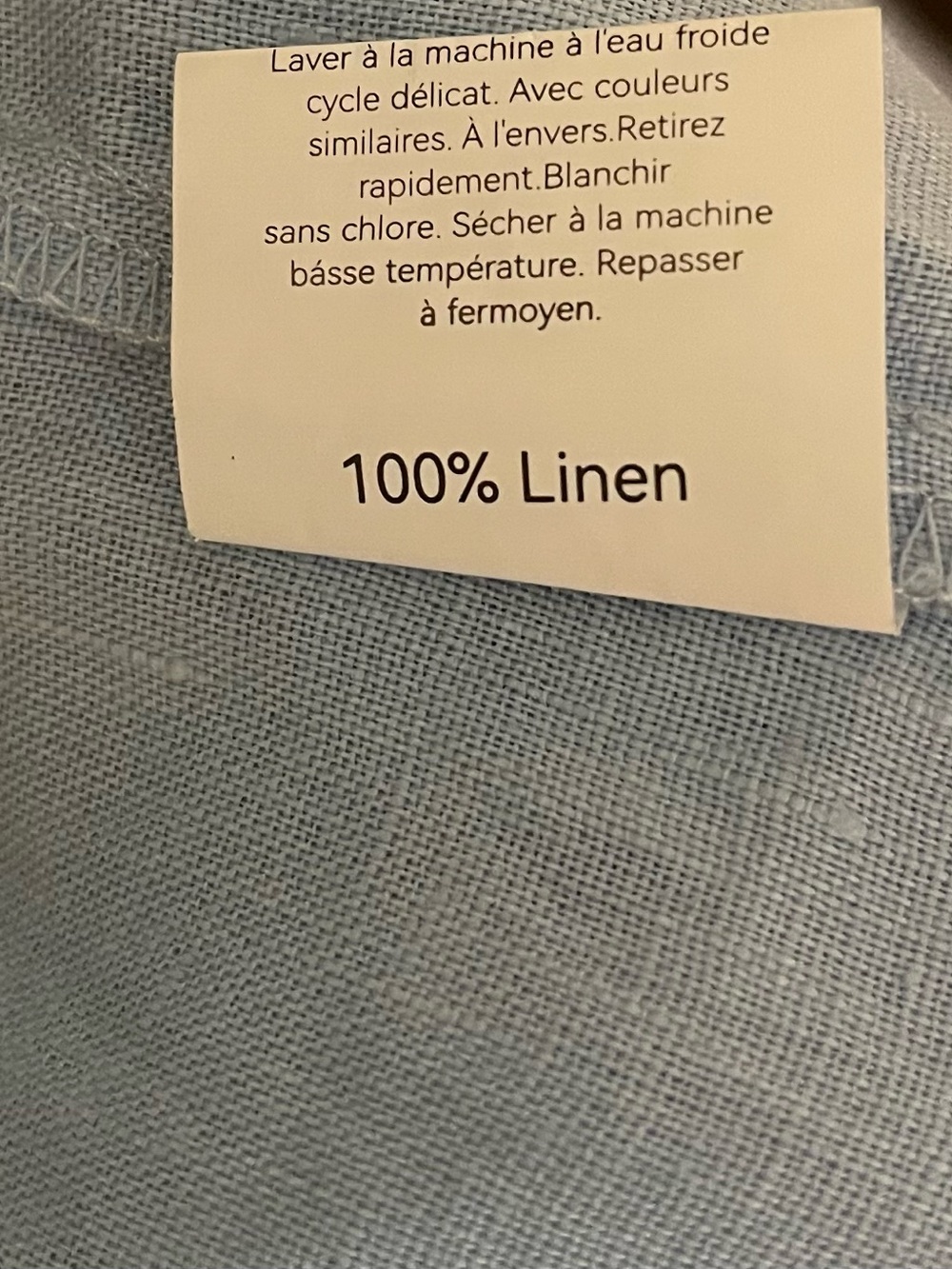 Lintico  Linen Dress Baby Blue Size Small - Picture 10 of 10